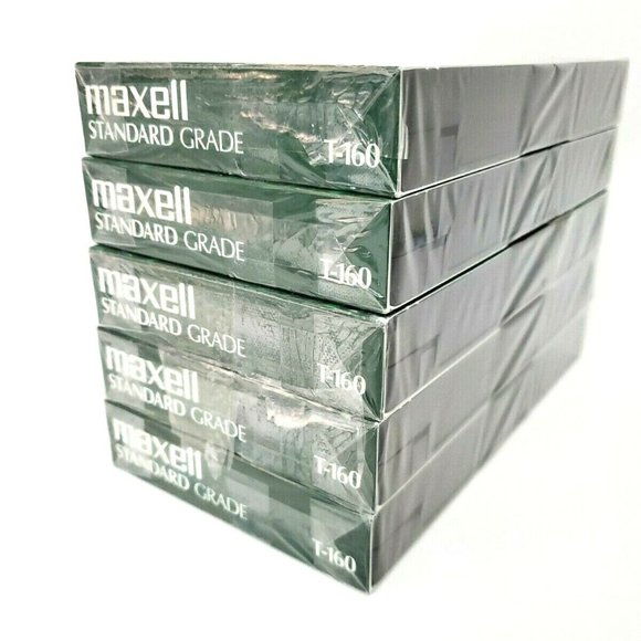 Maxell Standard Grade (8 Hours) Video Cassette T-160 Blank Tape NEW Lot of 5 - Picture 4 of 12